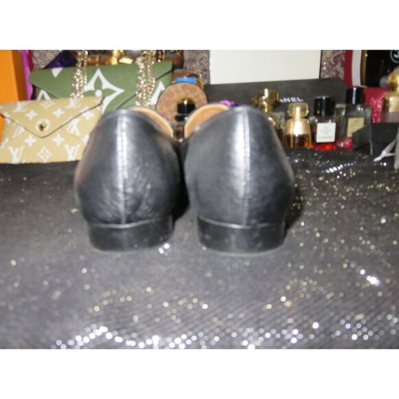 Steve Madden Henri Black Leather Upper Embellished Studded Slip On Loafers sz 8 - Picture 5 of 11